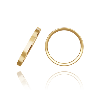 ITI NYC 14K Yellow Gold Flat Wedding Bands (2.0 mm - 6.0 mm)