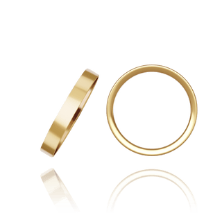 ITI NYC 14K Yellow Gold Flat Wedding Bands (2.0 mm - 6.0 mm)