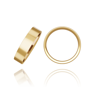ITI NYC 14K Yellow Gold Flat Wedding Bands (2.0 mm - 10.0 mm)