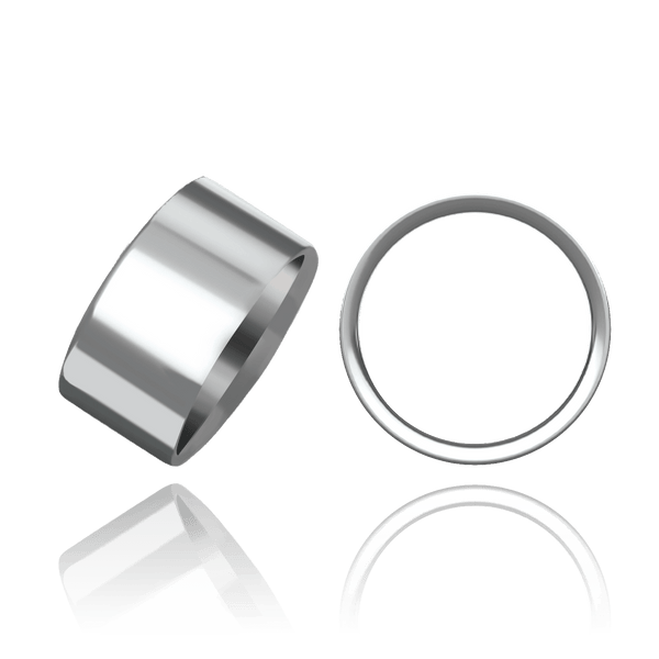 ITI NYC Sterling Silver Flat Wedding Bands (2.0 mm - 10.0 mm)