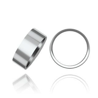 ITI NYC Sterling Silver Flat Wedding Bands (2.0 mm - 10.0 mm)