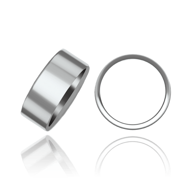 ITI NYC Sterling Silver Flat Wedding Bands (2.0 mm - 10.0 mm)