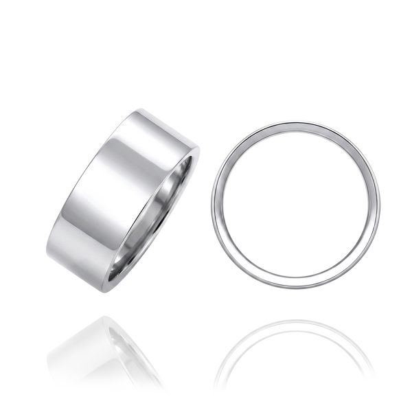 ITI NYC Sterling Silver Flat Wedding Bands (2.0 mm - 8.0 mm)