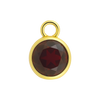 Diamond or Gemstone Bezel Drop Charm in 14K Yellow Gold