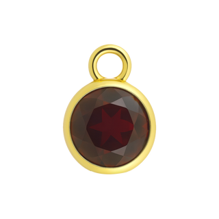 Diamond or Gemstone Bezel Drop Charm in 14K Yellow Gold
