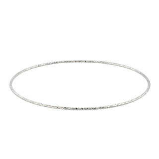 Glitter Wire Bangle Bracelet in Sterling Silver
