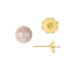 Pearl Cup Earrings with Peg