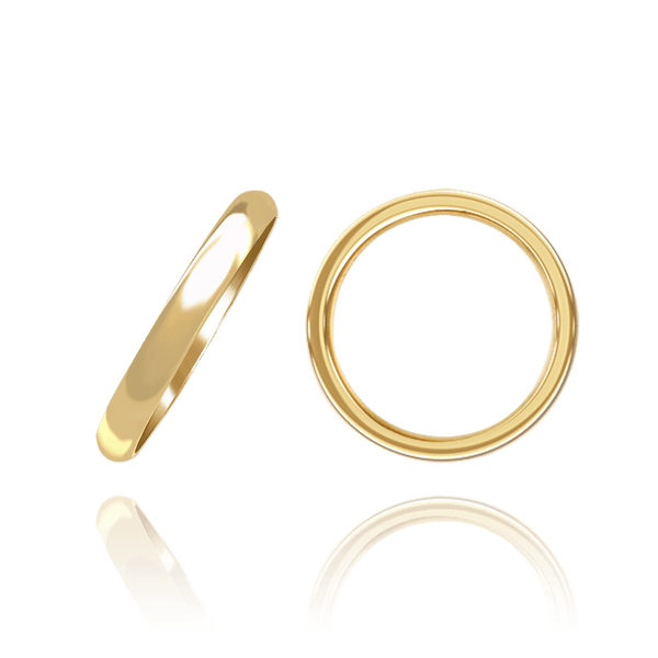 ITI NYC 14K Yellow Gold Domed Wedding Bands (2.0 mm - 6.0 mm)