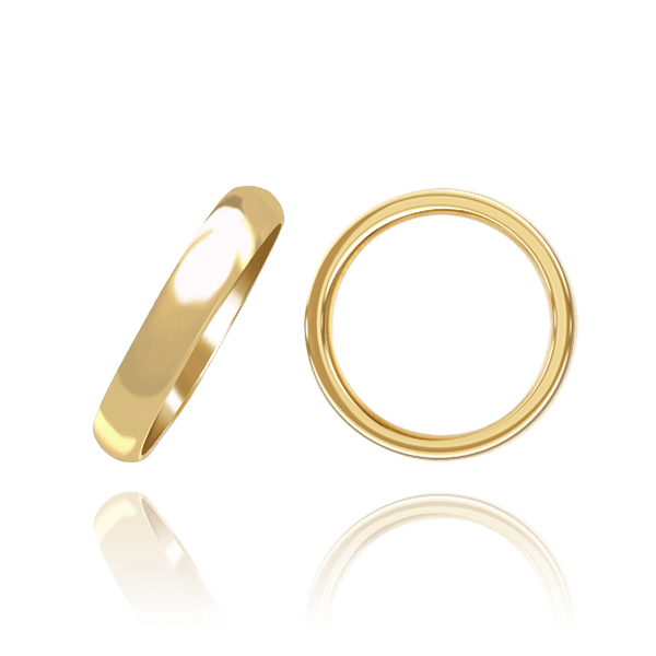 ITI NYC 14K Yellow Gold Domed Wedding Bands (2.0 mm - 6.0 mm)