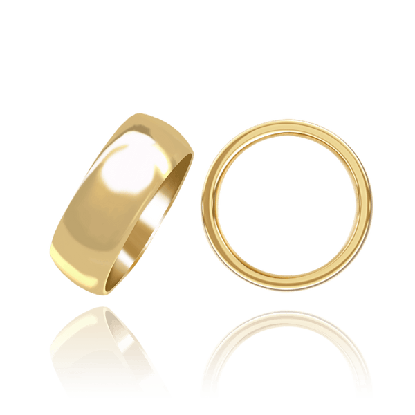 ITI NYC 14K Yellow Gold Domed Wedding Bands (2.0 mm - 6.0 mm)