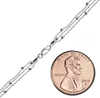 Triboro Triple Strand Beaded Cable Chain Necklace in Sterling Silver