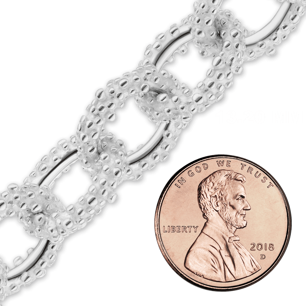 Bulk / Spooled Handmade Chain in Sterling Silver (13.20 mm)