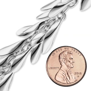 Bulk / Spooled Handmade Fancy Ring Ring Chain in Sterling Silver (16.50 mm)