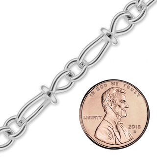 Bulk / Spooled Handmade Chain in Sterling Silver (6.30 mm)