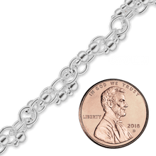 Load image into Gallery viewer, Bulk / Spooled Handmade Fancy Ring Ring Chain in Sterling Silver (6.70 mm)
