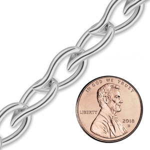 Bulk / Spooled Handmade Chain in Sterling Silver (9.50 mm)