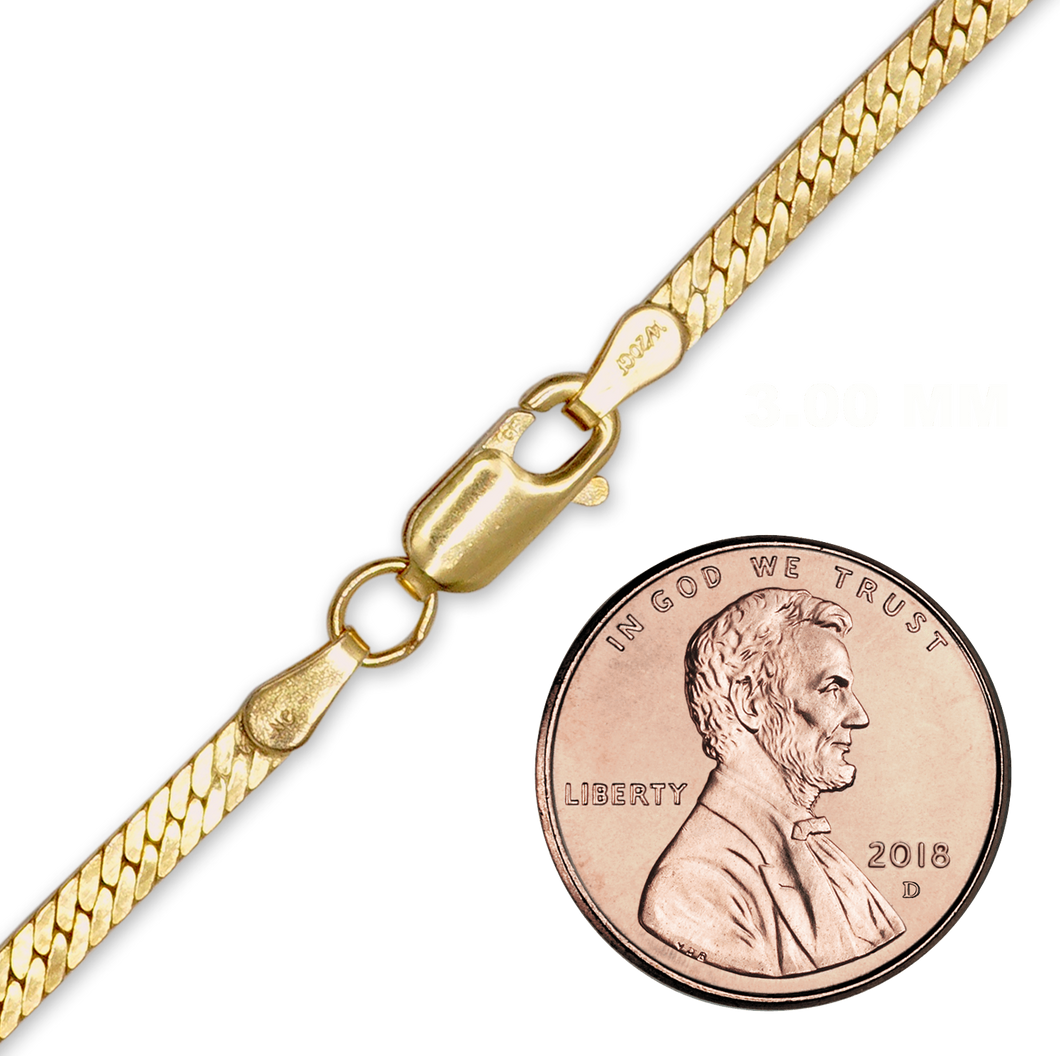 Finished Herringbone Bracelet in 14K Gold-Filled