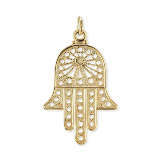ITI NYC Hamsa Filigree Pendant in 14K Gold
