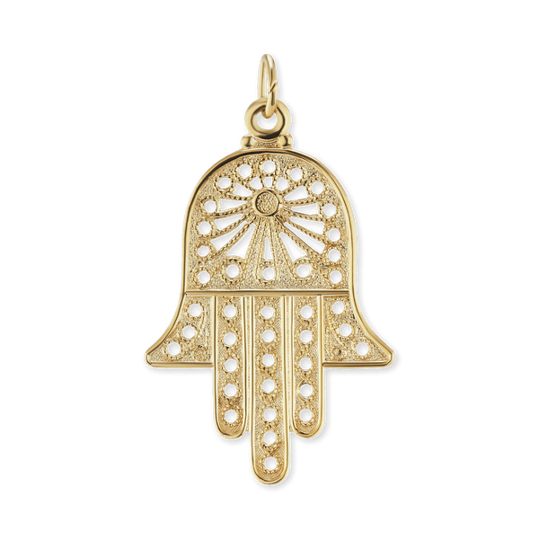 ITI NYC Hamsa Filigree Pendant in 14K Gold