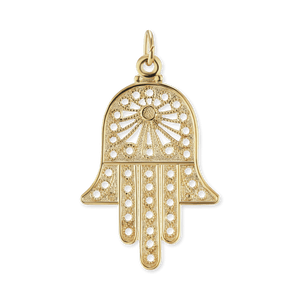 ITI NYC Hamsa Filigree Pendant in 14K Gold