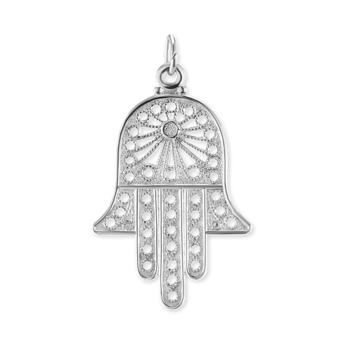 ITI NYC Hamsa Filigree Pendant in Sterling Silver