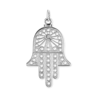 ITI NYC Hamsa Filigree Pendant in Sterling Silver