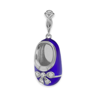 Baby Shoe with CZ's Charm (27 x 11 mm)