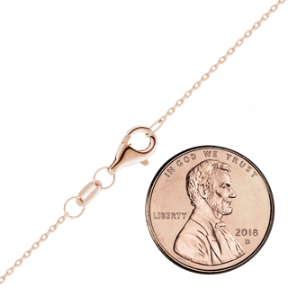 Clinton St. Cable Chain Necklace in Sterling Silver 18K Rose Gold Finish