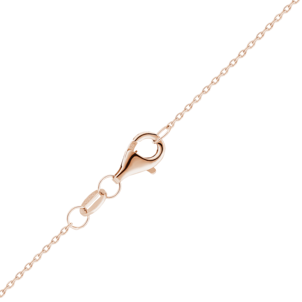 Clinton St. Cable Chain Necklace in Sterling Silver 18K Rose Gold Finish