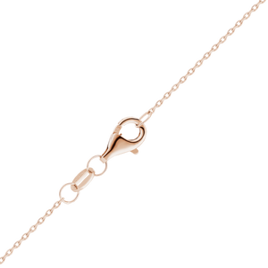 Clinton St. Cable Chain Necklace in Sterling Silver 18K Pink Gold Finish