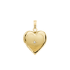ITI NYC Heart Locket with Diamonds in 14K Gold with Optional Engraving (13 mm)