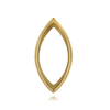 ITI NYC Marquise Shape Tapered Bezels With Airline in 14K Gold (3.00 x 1.33 mm - 11.75 x 6.50 mm)