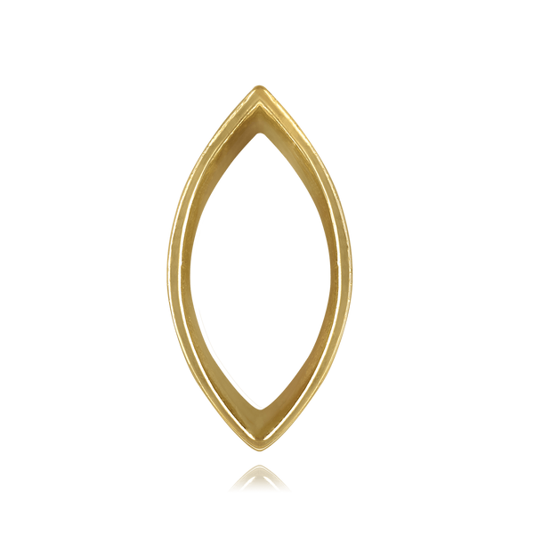 ITI NYC Marquise Shape Tapered Bezels With Airline in 14K Gold (3.00 x 1.33 mm - 11.75 x 6.50 mm)