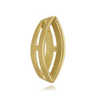 ITI NYC Marquise Shape Tapered Bezels With Airline in 14K Gold (3.00 x 1.33 mm - 11.75 x 6.50 mm)