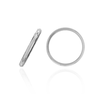 ITI NYC Sterling Silver Milgrain Wedding Bands (2.0 mm - 8.0 mm)