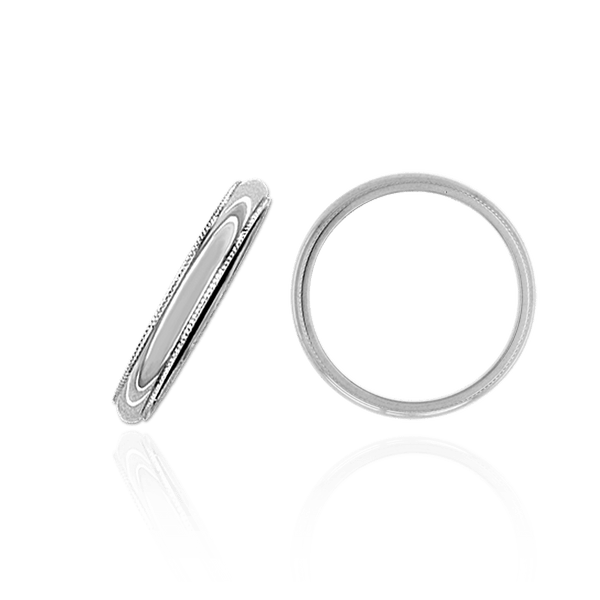 ITI NYC Sterling Silver Milgrain Wedding Bands (2.0 mm - 8.0 mm)