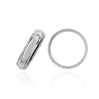 ITI NYC Sterling Silver Milgrain Wedding Bands (2.0 mm - 8.0 mm)