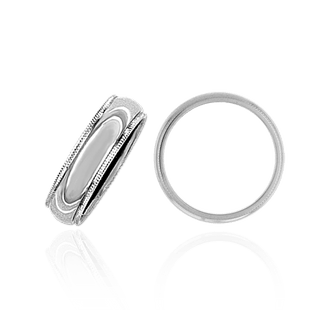 ITI NYC Sterling Silver Milgrain Wedding Bands (2.0 mm - 8.0 mm)