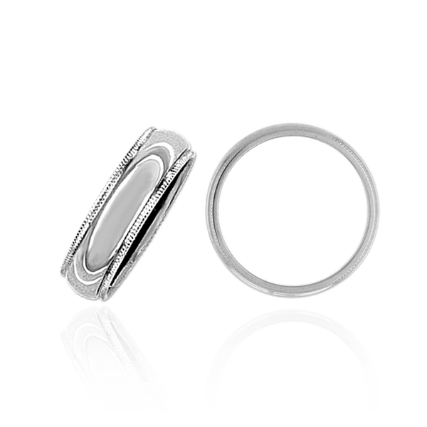ITI NYC Sterling Silver Milgrain Wedding Bands (2.0 mm - 8.0 mm)