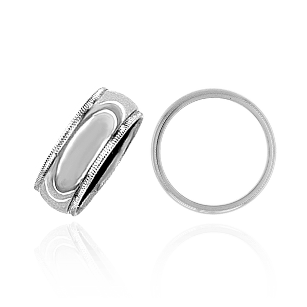 ITI NYC Sterling Silver Milgrain Wedding Bands (2.0 mm - 8.0 mm)