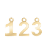 ITI NYC Classic Style Number Pendants in 14K Gold (12.5mm) (100% Polished )
