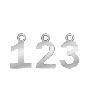 ITI NYC Classic Style Number Pendants (12.5mm) (100% Polished )