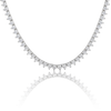 Tennis Necklace with Natural Diamond Stones (April Birthstones) in 14K Gold (1.75 mm - 4.0 mm)