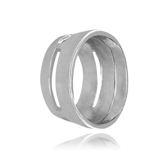 ITI NYC Oval Tapered Bezels With Airline in Sterling Silver (4.50 x 3.00 mm - 14.00 x 11.50 mm)