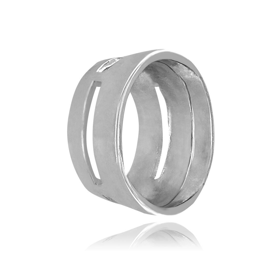 ITI NYC Oval Tapered Bezels With Airline in Sterling Silver (4.50 x 3.00 mm - 14.00 x 11.50 mm)