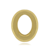 ITI NYC Oval Tapered Bezels With Airline in 14K Gold (4.50 x 3.00 mm - 14.00 x 11.50 mm)
