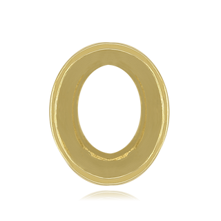 ITI NYC Oval Tapered Bezels With Airline in 14K Gold (4.50 x 3.00 mm - 14.00 x 11.50 mm)