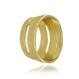 ITI NYC Oval Tapered Bezels With Airline in 14K Gold (4.50 x 3.00 mm - 14.00 x 11.50 mm)