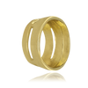 ITI NYC Oval Tapered Bezels With Airline in 14K Gold (4.50 x 3.00 mm - 14.00 x 11.50 mm)
