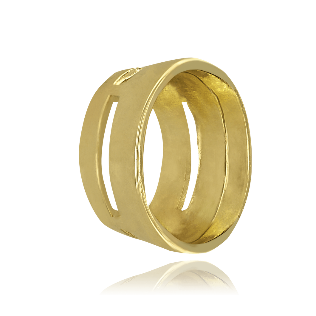 ITI NYC Oval Tapered Bezels With Airline in 14K Gold (4.50 x 3.00 mm - 14.00 x 11.50 mm)